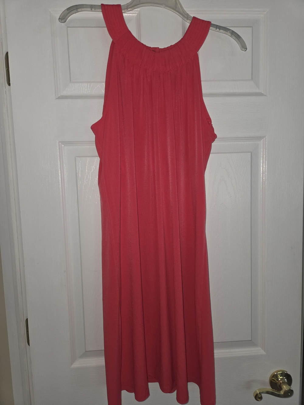 Calvin Klein 8 Sleeveless High-Neck Coral Dress